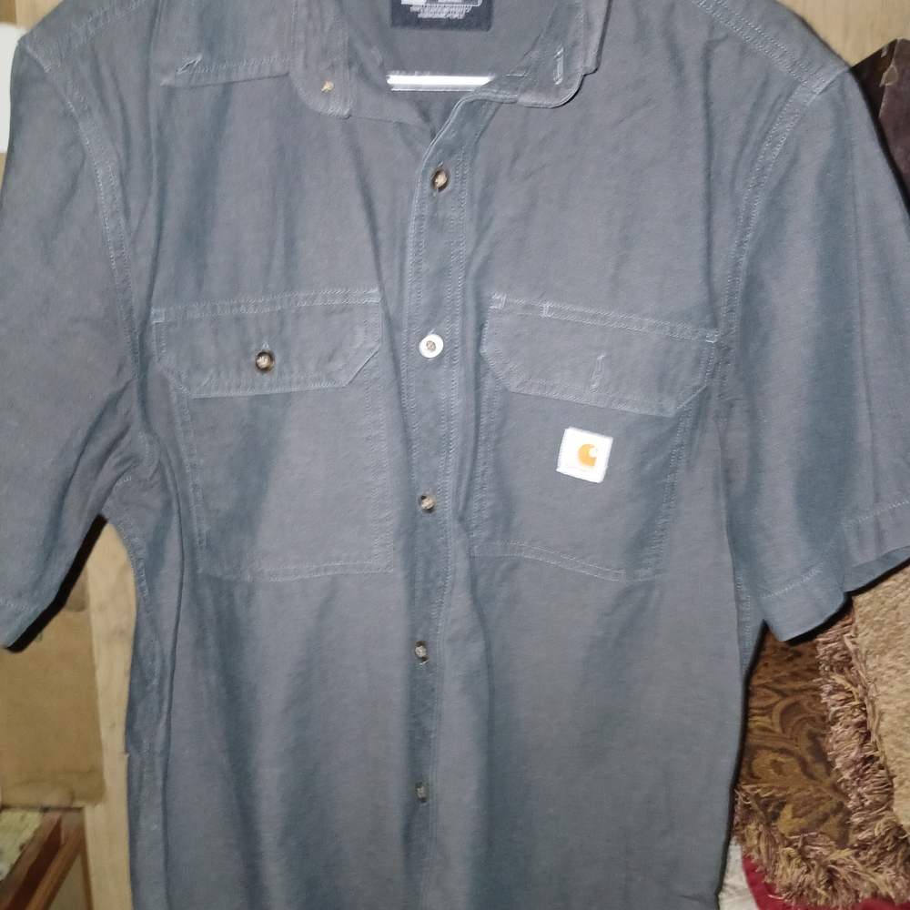 Carhartt Men's Charcoal Button Down Shirt
